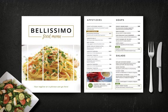 Food Menu and Food Scene PSD Mockup