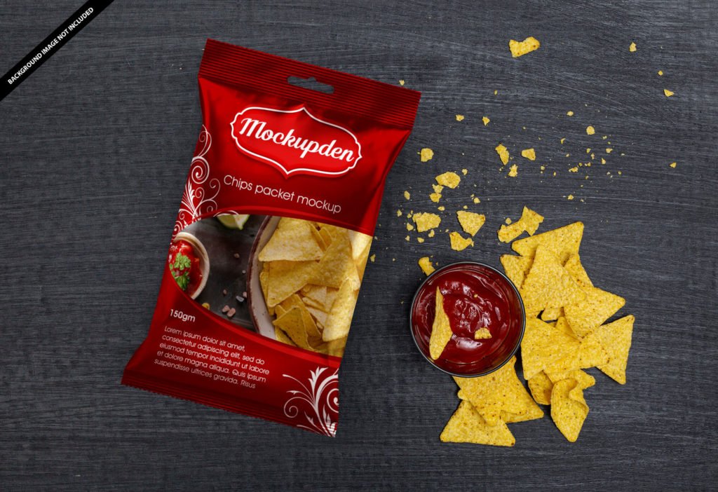 Free Chips Packaging Mockup PSD Template