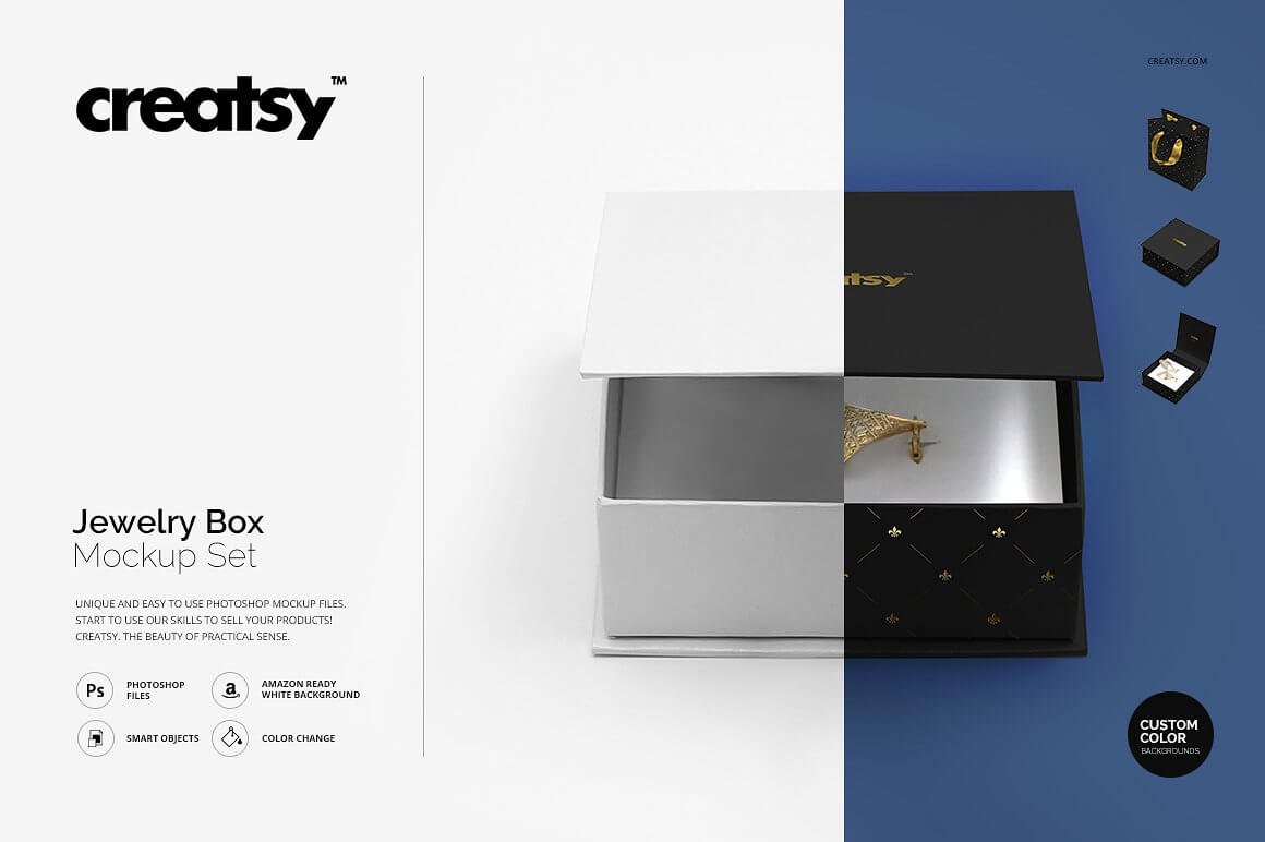 Jewelry box mockup | 25+ Free & Premium Jewelry Box PSD Templates for Designers 5