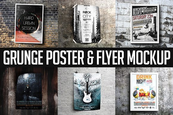 Grunge Flyer And Poster Mockup