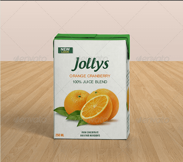 Juice Packet Template PSD