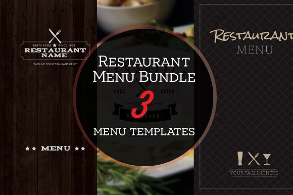 Layered Restaurant Menu Card Template PSD