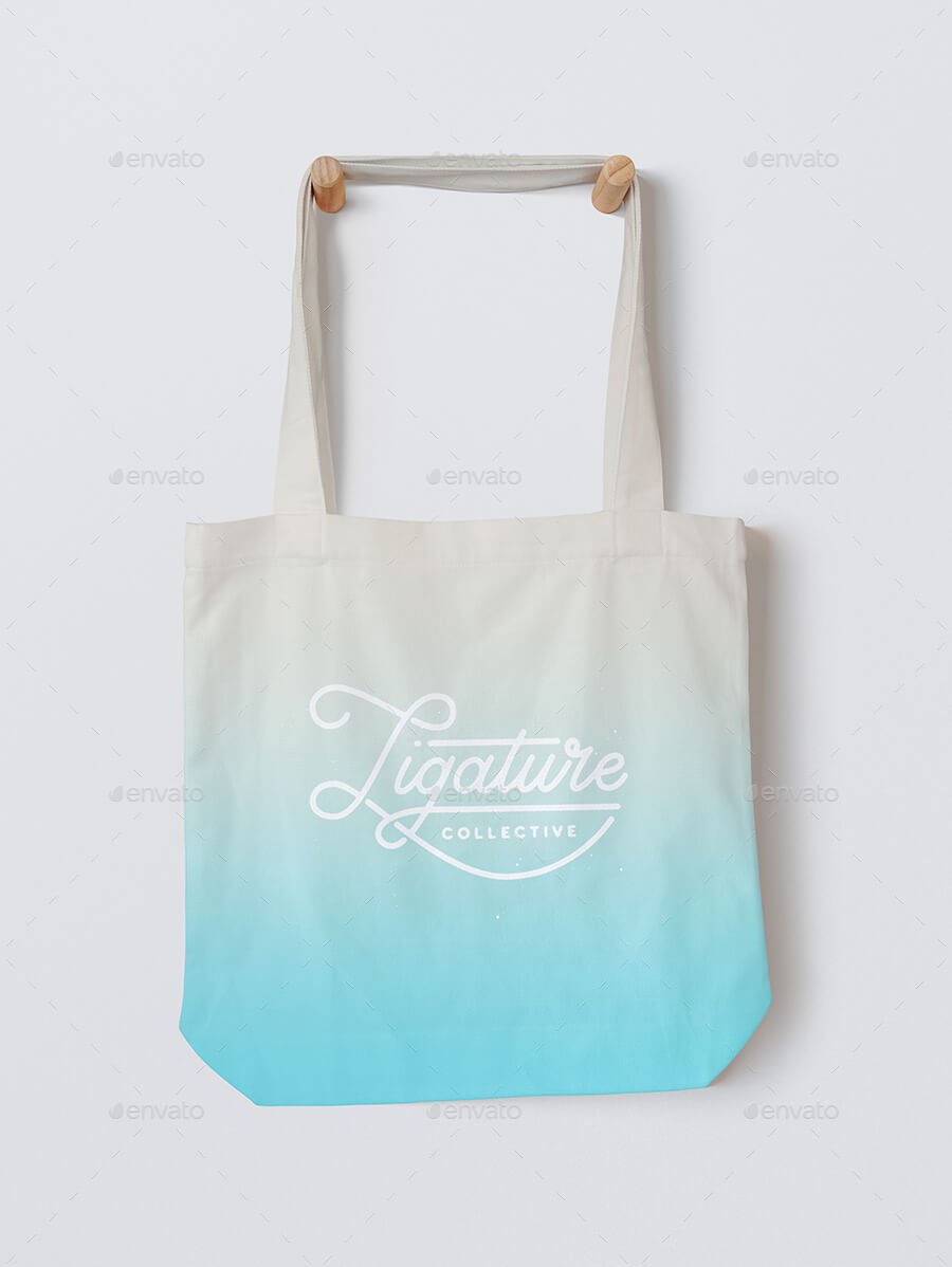 Light Colored Tote Bag PSD Template