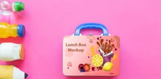 Free Lunch Box Mockup PSD Template