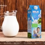Free Milk Bottle Mockup PSD Template