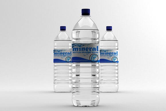 Mineral Water Bottle PSD Mockup