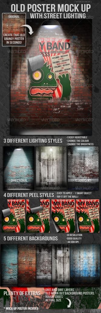 40+ Outstanding Free Street Poster Mockup PSD Templates
