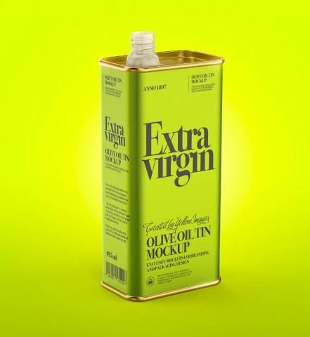 Olive Oil Tin Can Mockup