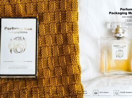 Free Perfume Box Packaging Mockup PSD Template
