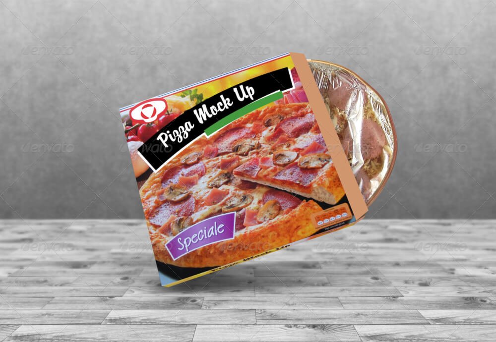 Printed Box of Pizza Mockup