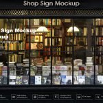 Free Name Shop Sign Mockup PSD Template Free Shop Sign Mockup PSD Template
