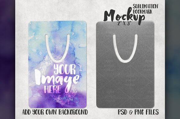 Simple Rectangular Bookmarks Mockup PSD