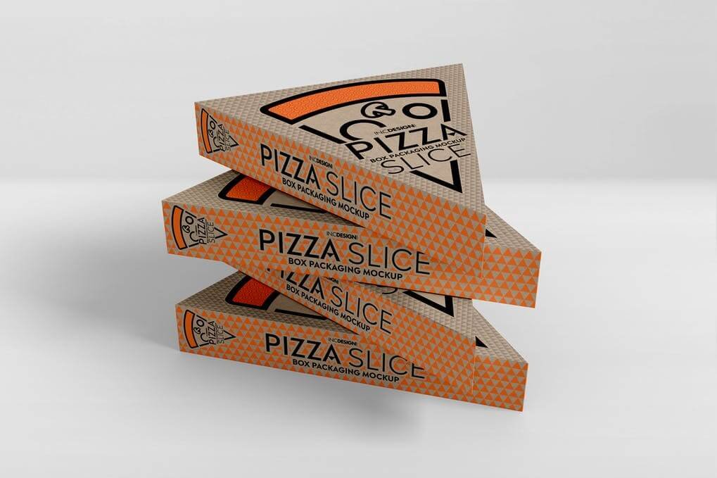 Sliced Pizza Box - PSD File Template
