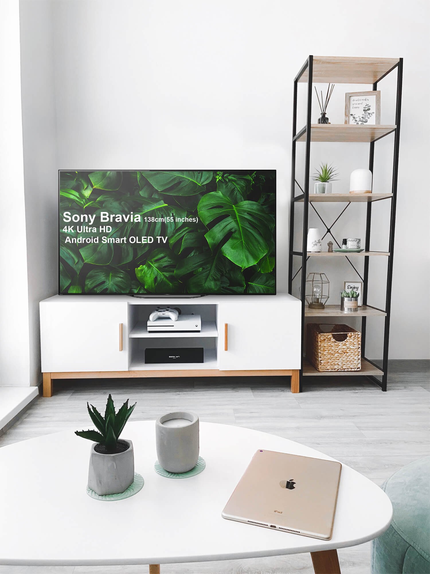 Free Sony Bravia 4k Ultra Hd Smart Oled Tv Mockup Psd