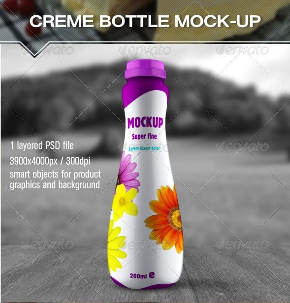 Uniquely Designed Milk Bottle Mockup