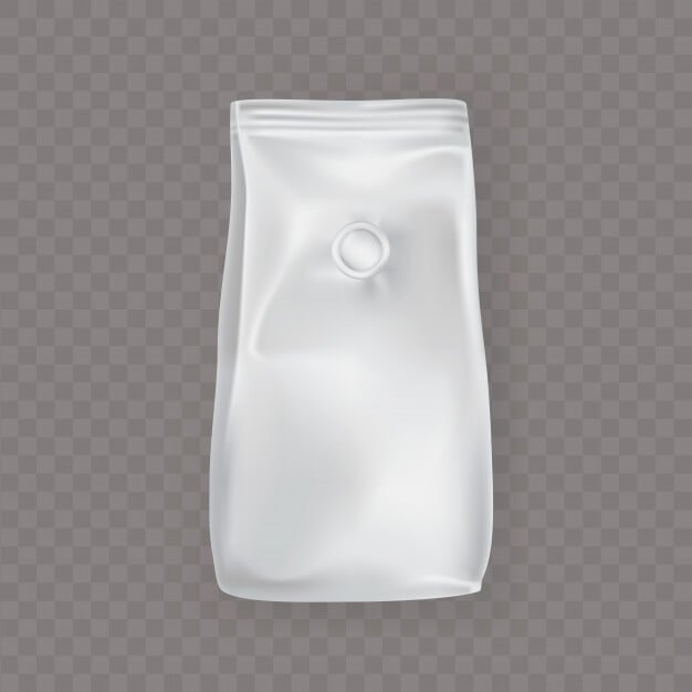Vector File Illustration Of White Food Packaging Plastic Bag