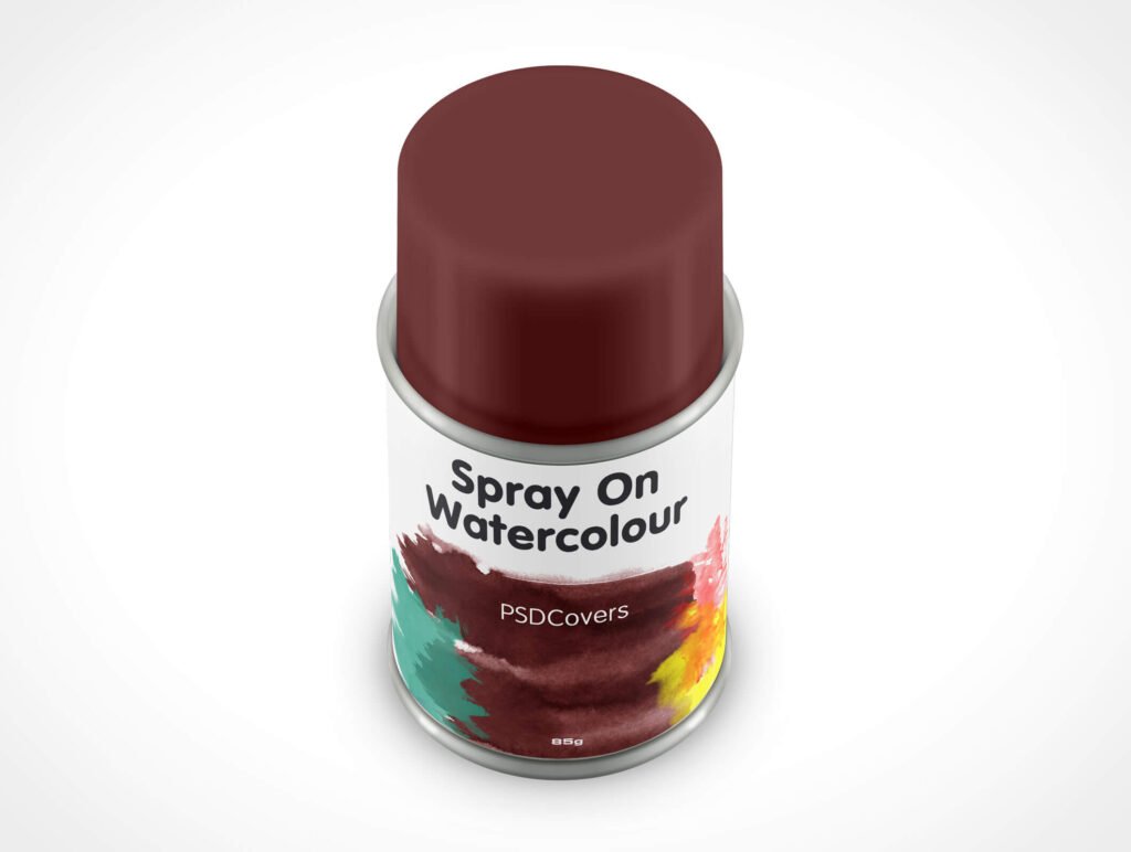 Water Spray colour Can PSD Template