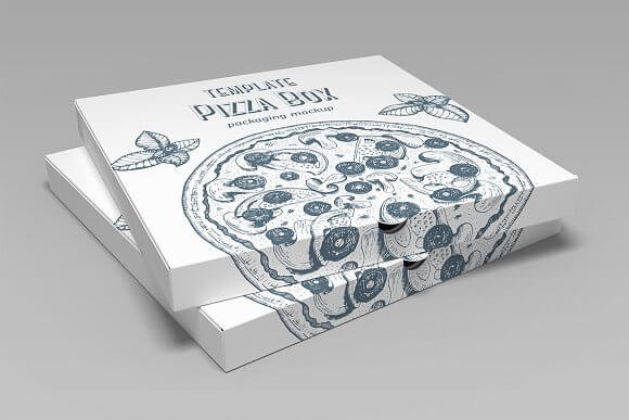 White Pizza Box Template