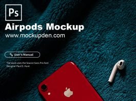 Free Airpod Mockup PSD Template