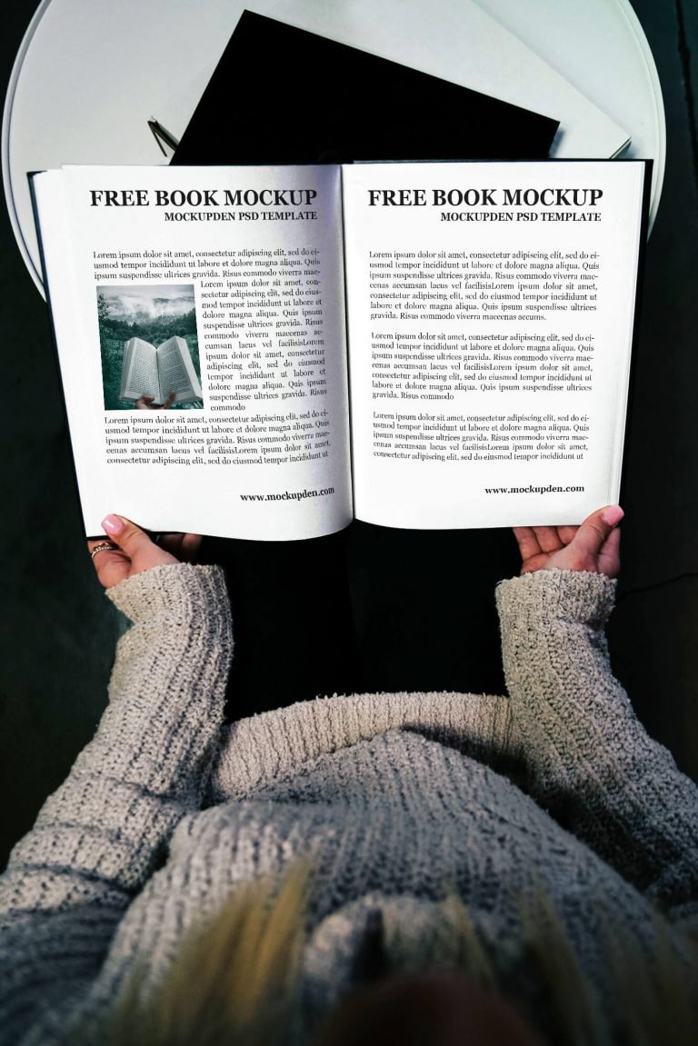 Free Book Mockup PSD Template