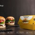 Free Burger Box Mockup PSD Templae