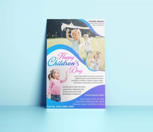 Free Children's Day Flyer PSD Temlate