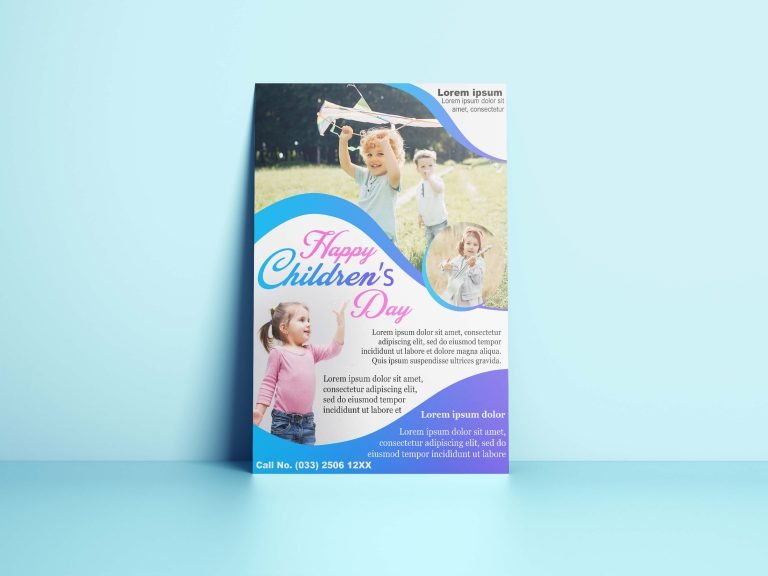 Free Children's Day Flyer PSD Temlate