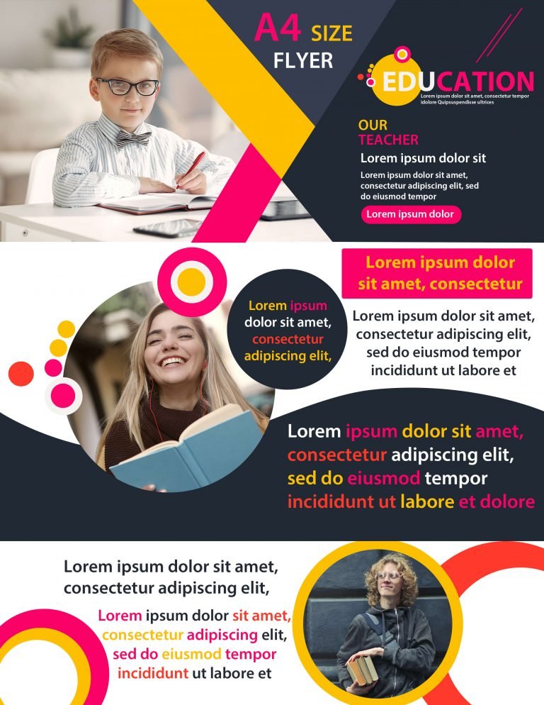 Free Education Flyer Mockup PSD Template