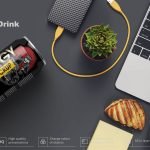 Free Energy Drink Can Mockup PSD Template