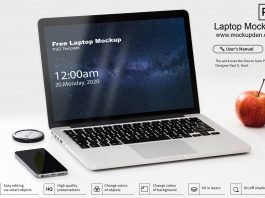 Free Laptop Mockup PSD Template