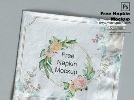 Free Napkin Mockup PSD Template