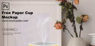 Free Paper Cup Mockup PSD Template