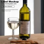 Free Wine Bottle Label Mockup PSD Template