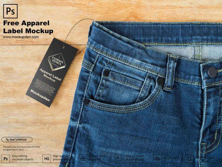 Free Apparel Label Mockup PSD Template