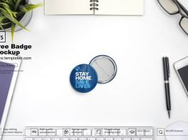 Free Badge Mockup PSD Template