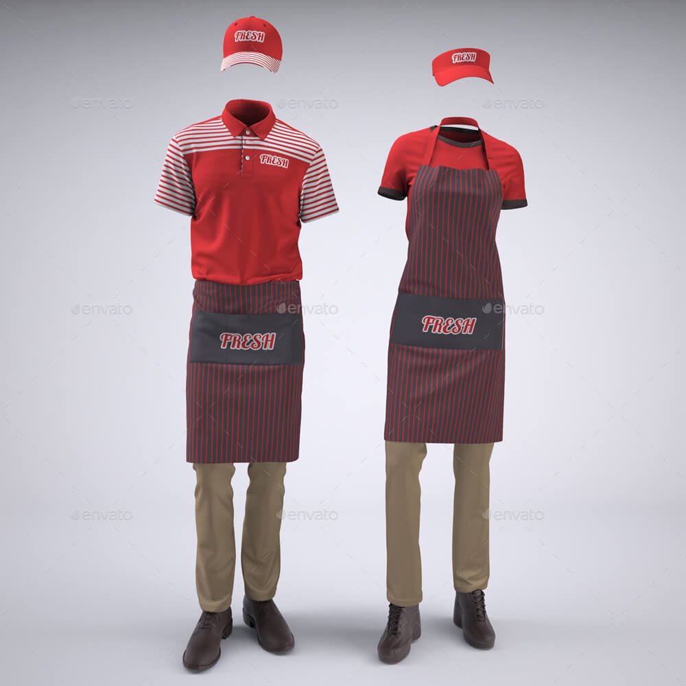 Food Delivery Uniform PSD Mockup