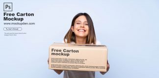 Free Carton Mockup PSD Template