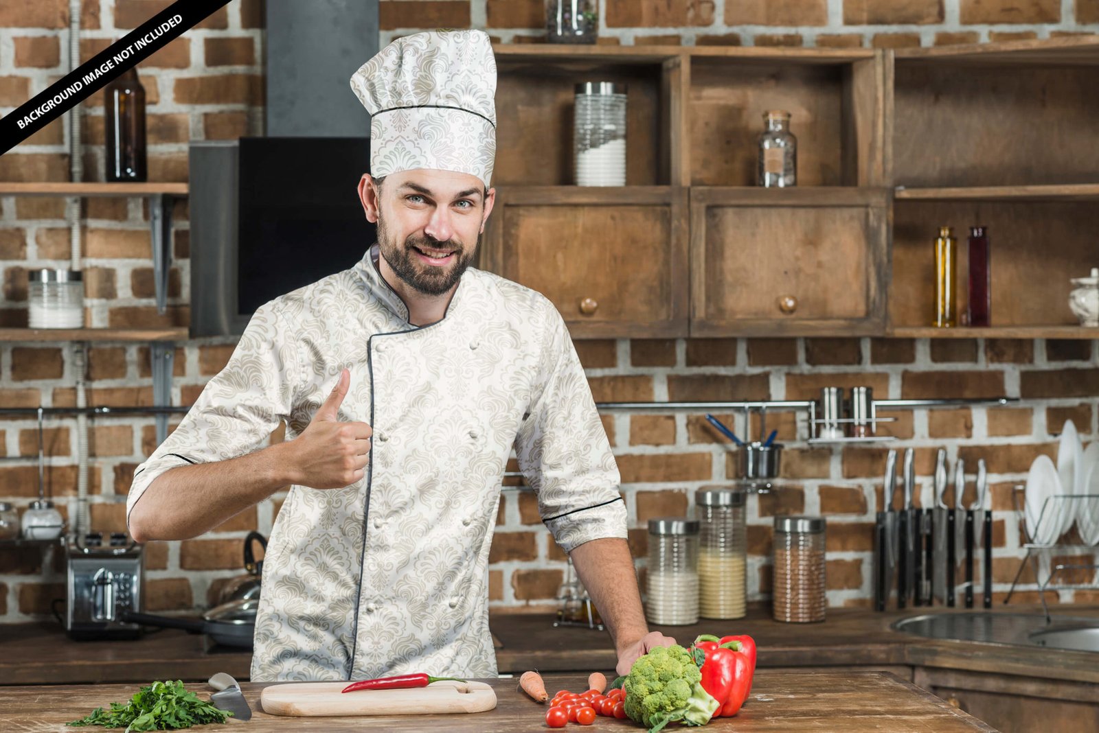 Free Chef Uniform Mockup PSD Template Mockup Den