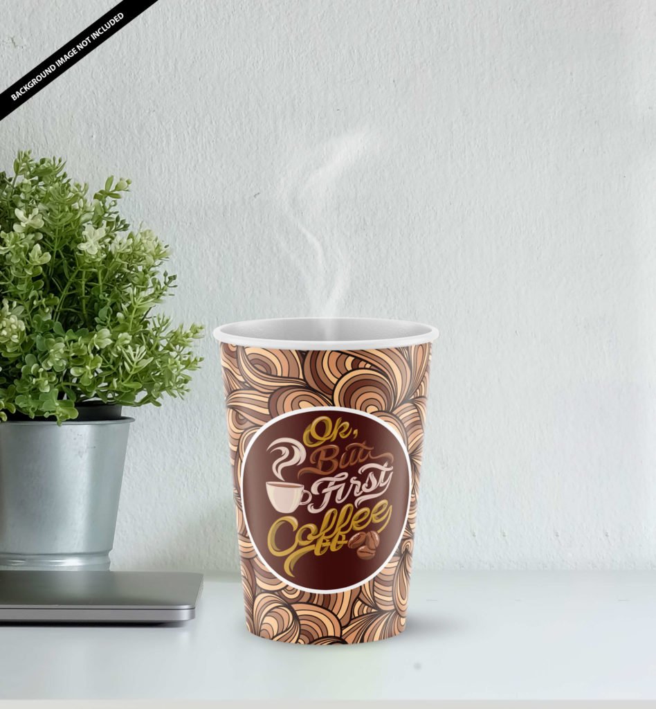 Free Coffee Paper Cup Mockup PSD Template