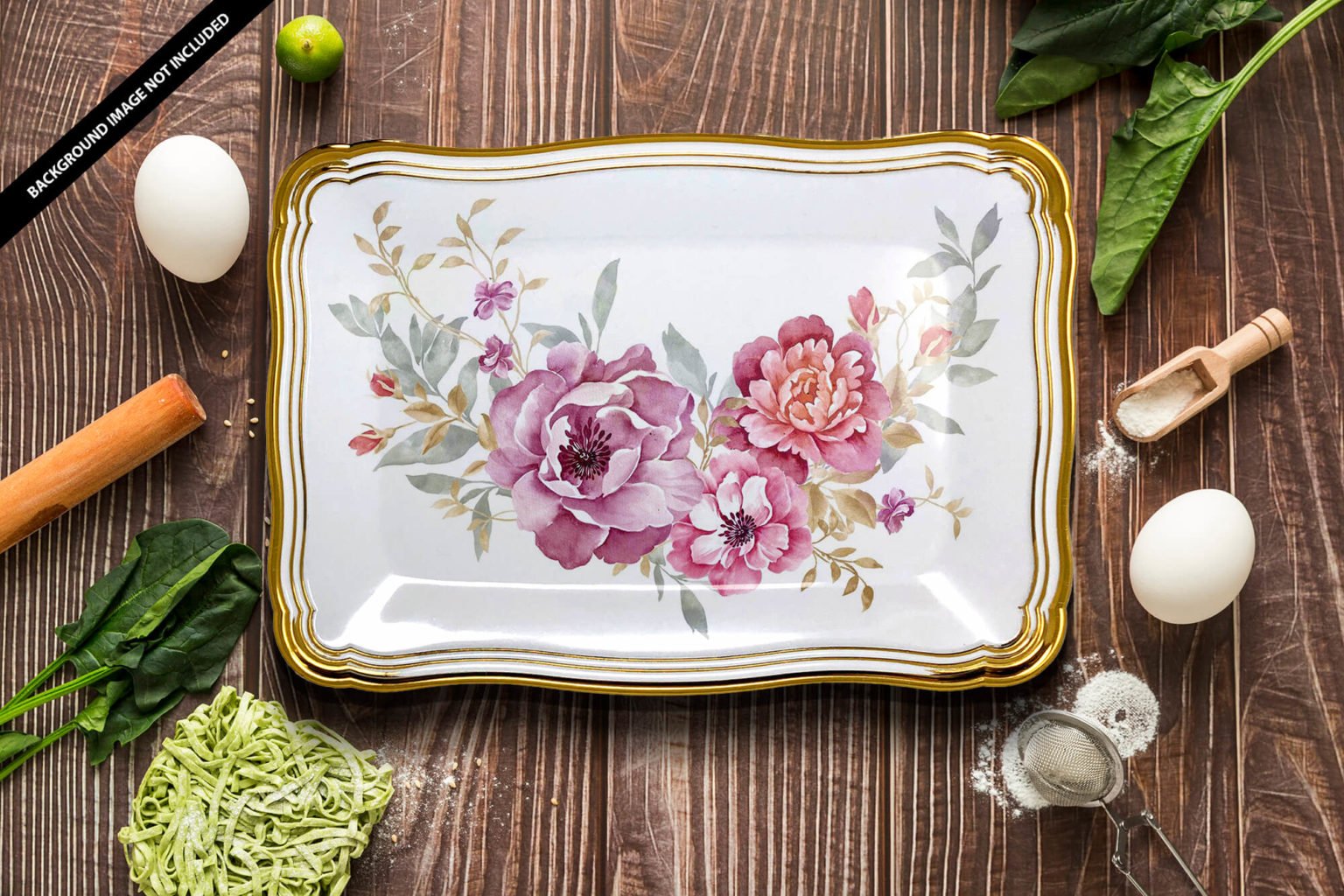 Free Food Serving Tray Mockup PSD Template Mockup Den