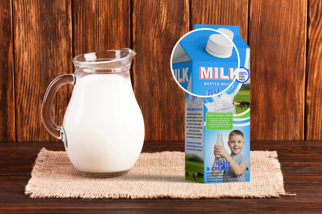 Free Milk Box Packaging Mockup PSD Template | Mockup Den