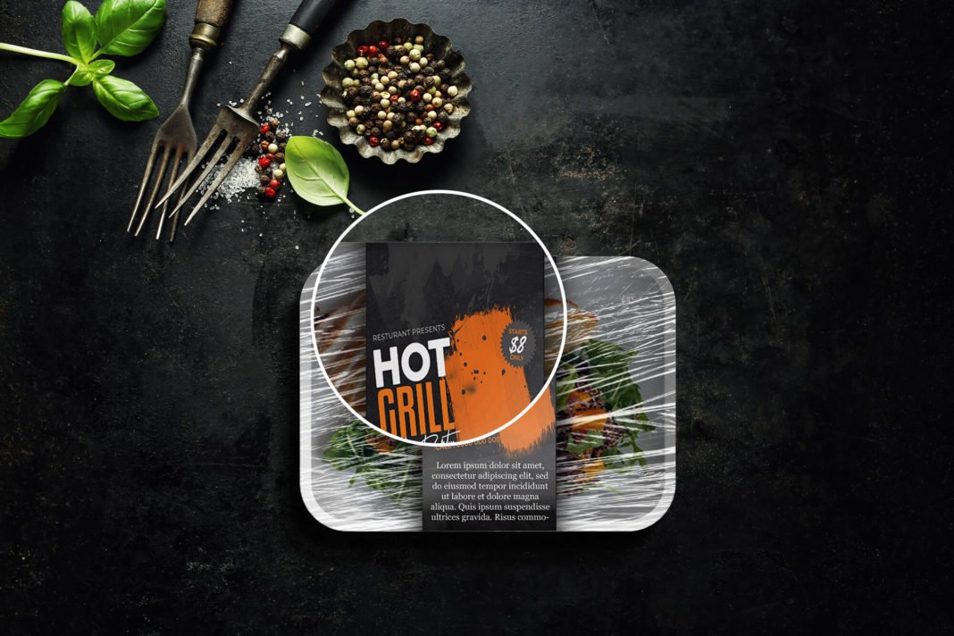 Free Food Cpet Tray Mockup PSD Template Mockup Den