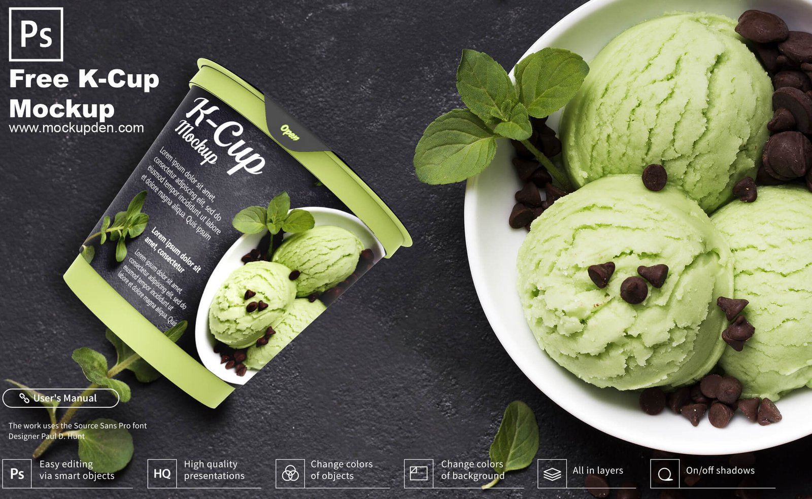 Free K-Cup Mockup PSD Template