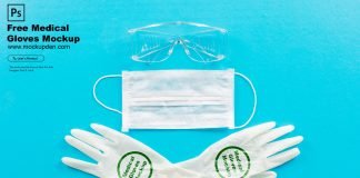 Free Medical Gloves Mockup PSD Template