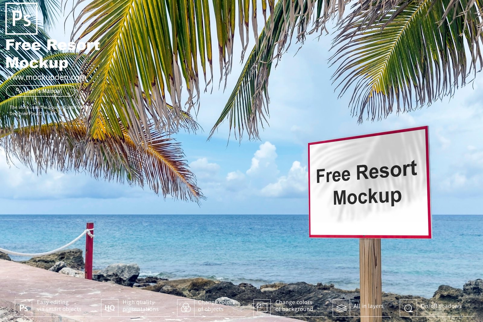 Free Resort Mockup PSD Template