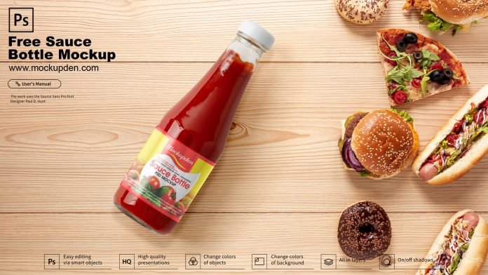 Download 40+Free Sauce Bottle Mockup | RED, Hot, BBQ Chilli Sauce PSD
