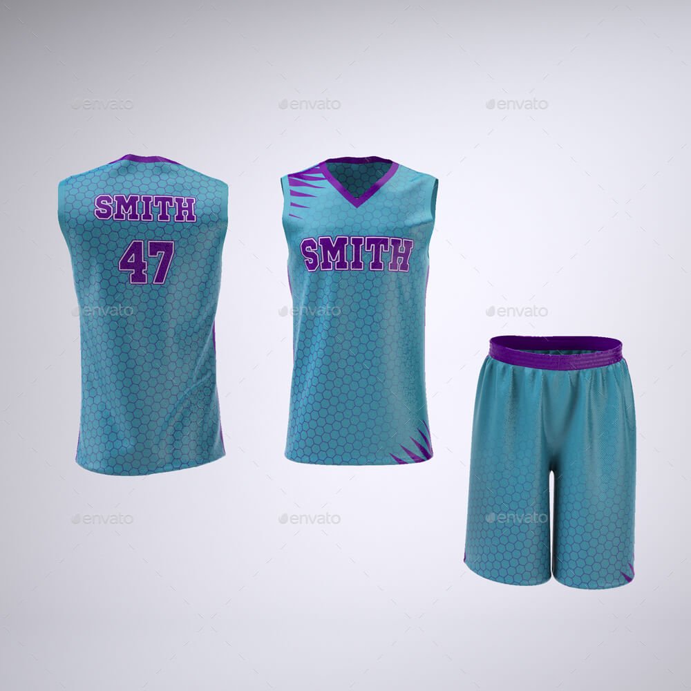 Shorts basketball uniform designed PSD