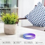 Free Silicon Wristband Mockup PSD Template