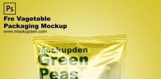 Free Vegetable Packaging Mockup PSD Template