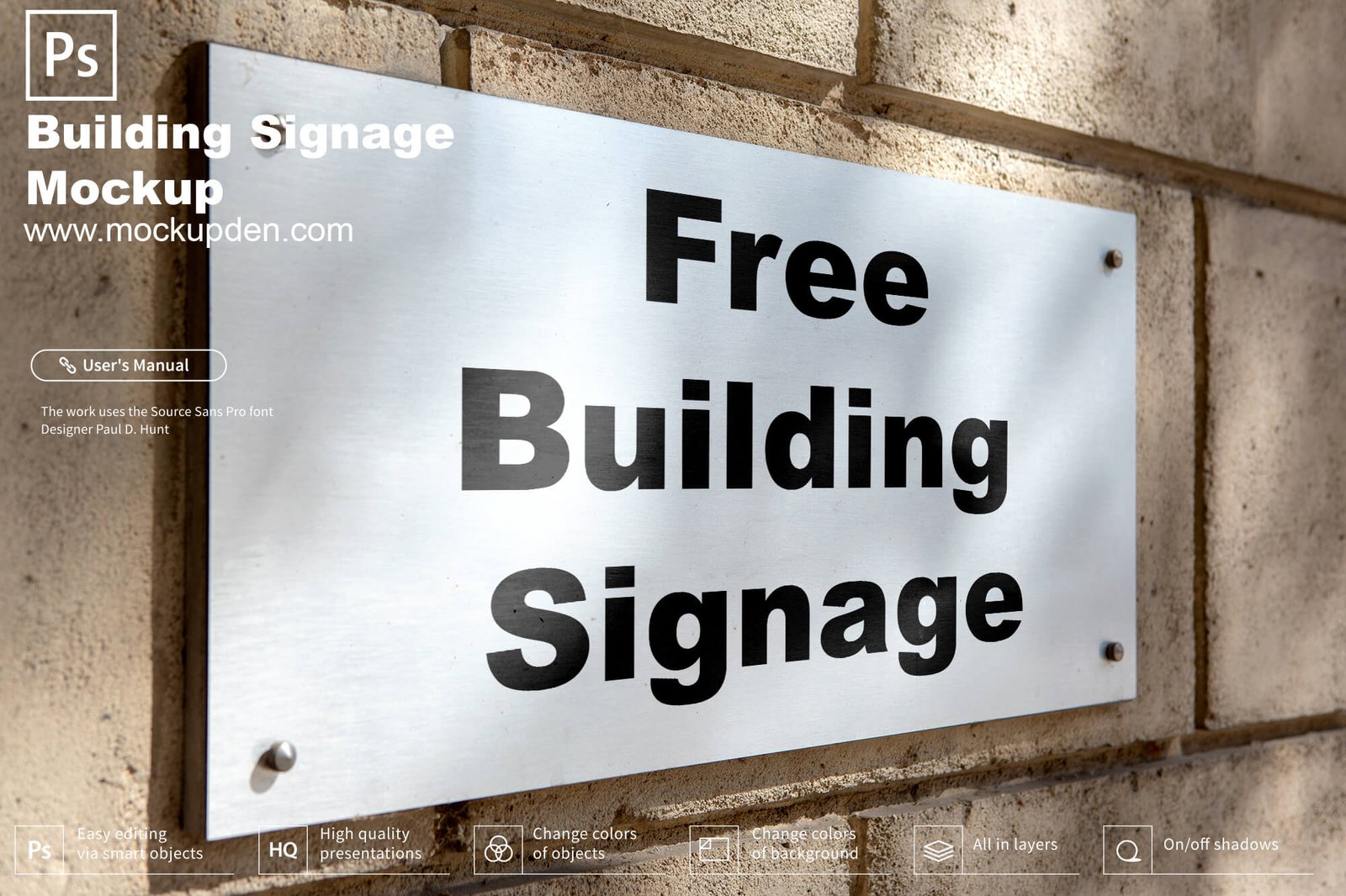 Download Free Metal Building Signage Mockup PSD Template - Mockup Den